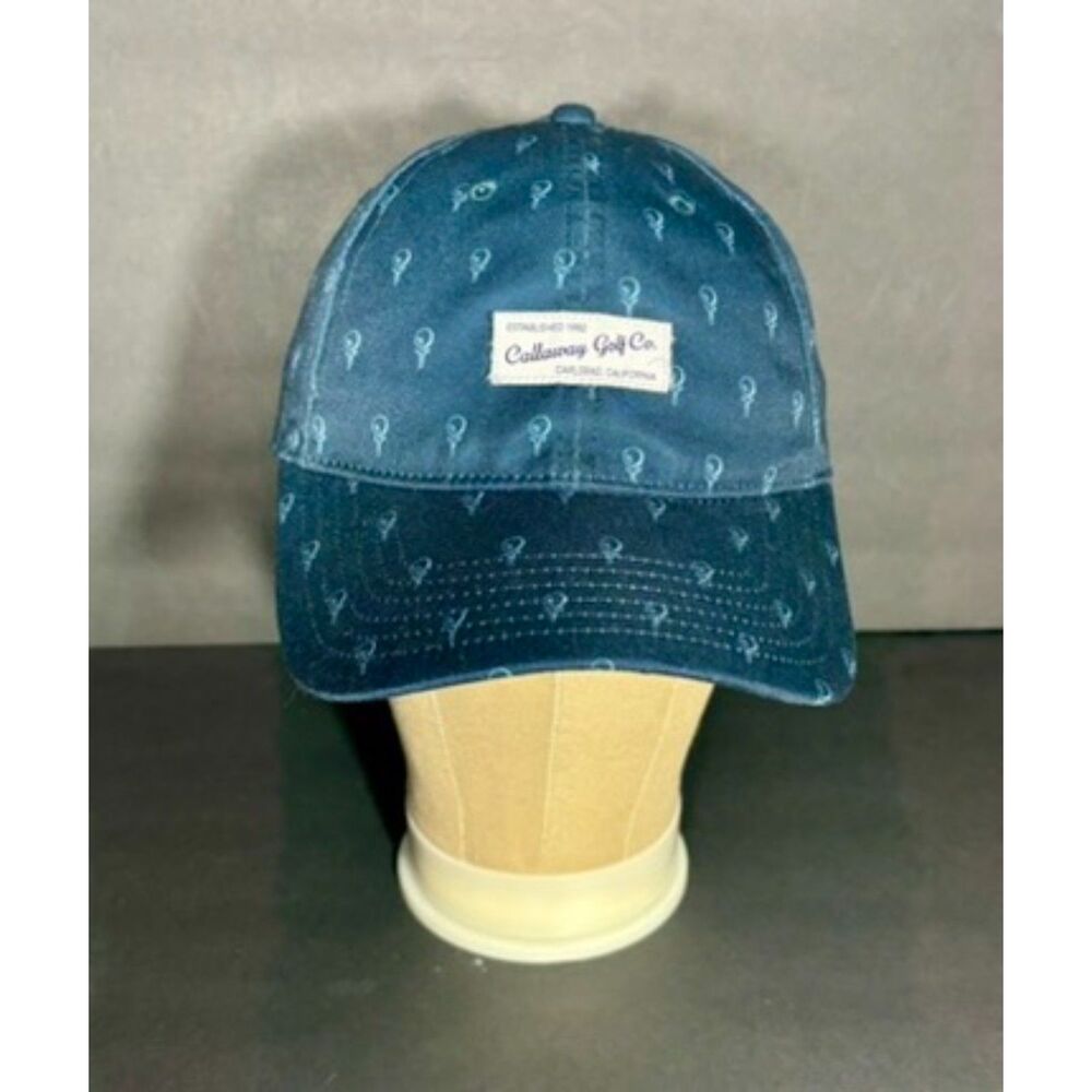 Callaway Golf Co Blue Pattern Snapback Hat Adjustable Cap Carlsbad CA